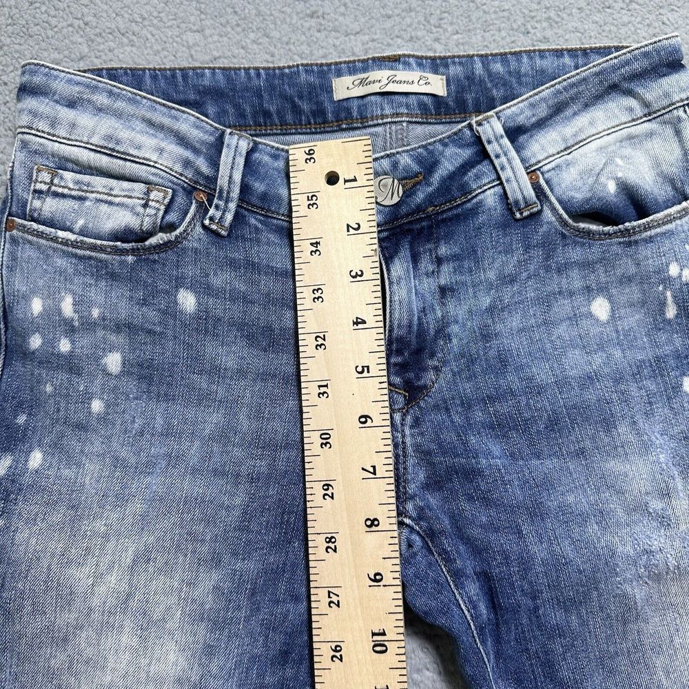 Mavi Jeans Womens 28 Emma Slim Boyfriend Distressed Blue Stretch Denim 28x30 Y2K - Picture 3 of 9